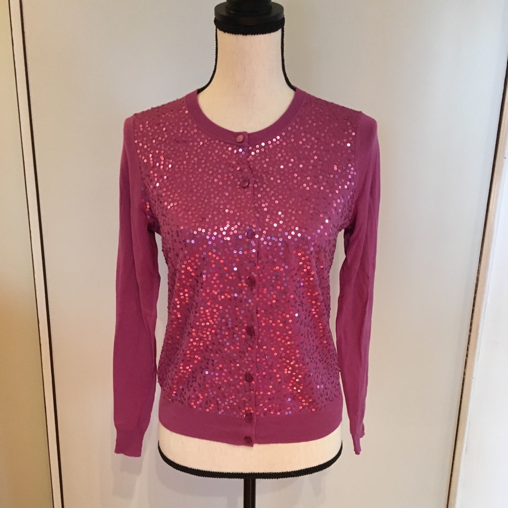 [Talbots] Sequined Lightweight Cardigan